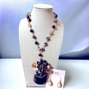 Large Agate Stone Necklace